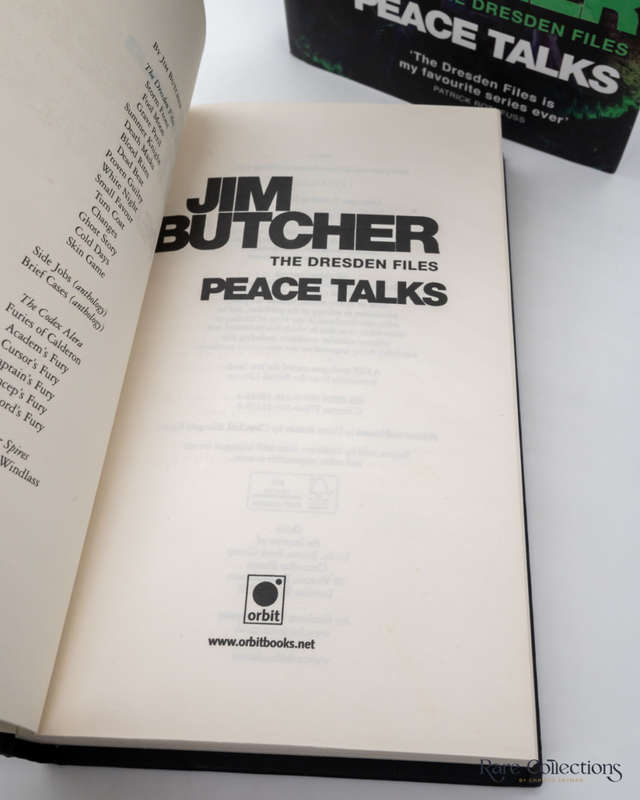 Peace Talks (#16 Dresden Files) by Jim Butcher - signed