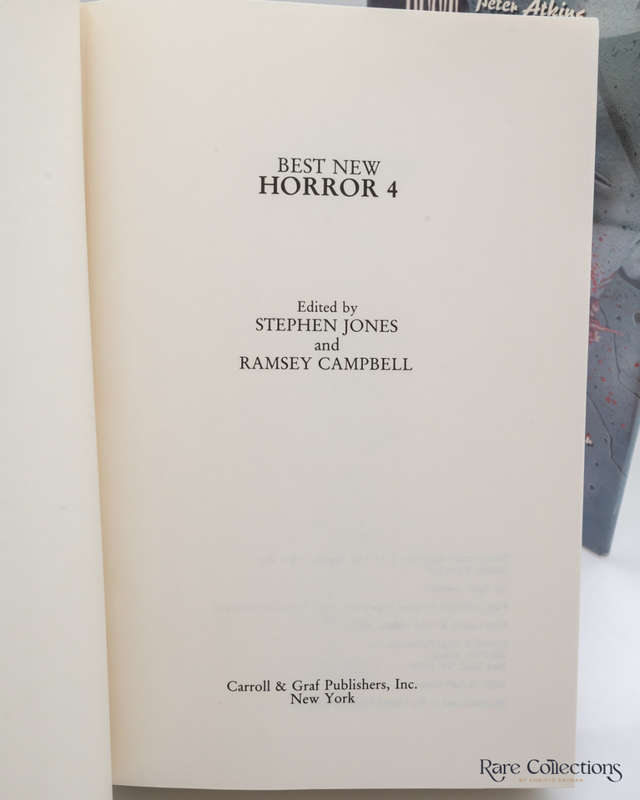 Best New Horror 4 by edited by Stephen Jones and Ramsey Campbell - signed