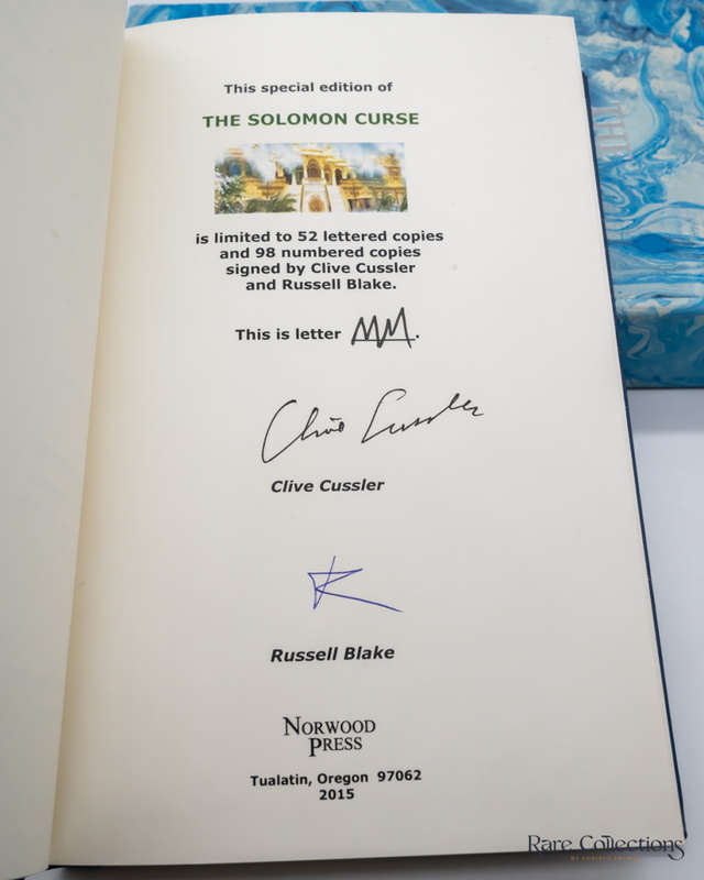 The Solomon Curse (#7 Fargo Adventures) by Clive Cussler and Russell Blake - Double-Signed Lettered