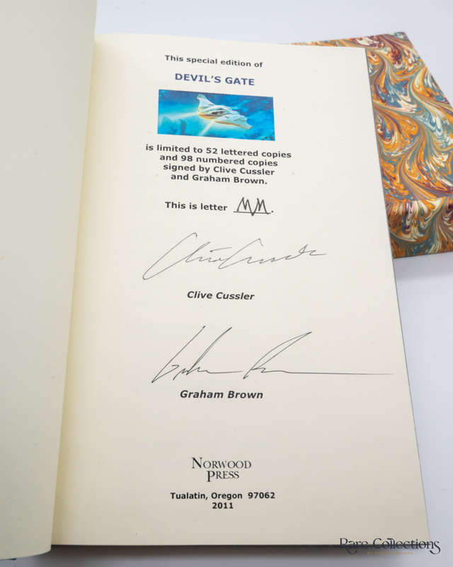 Devil`s Gate (#9 Numa Files) by Clive Cussler and Graham Brown - Double-Signed Lettered