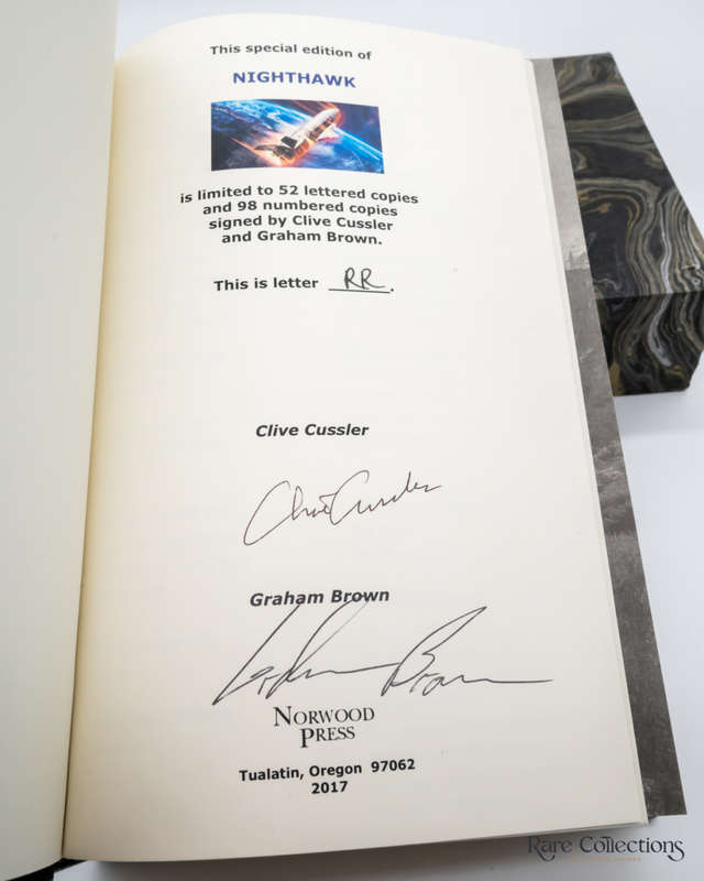 Nighthawk (#14 the Numa Files) by Clive Cussler and Graham Brown - Double-Signed Lettered
