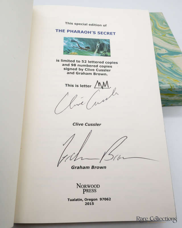 The Pharaoh`s Secret by Clive Cussler and Graham Brown - Double-Signed Lettered