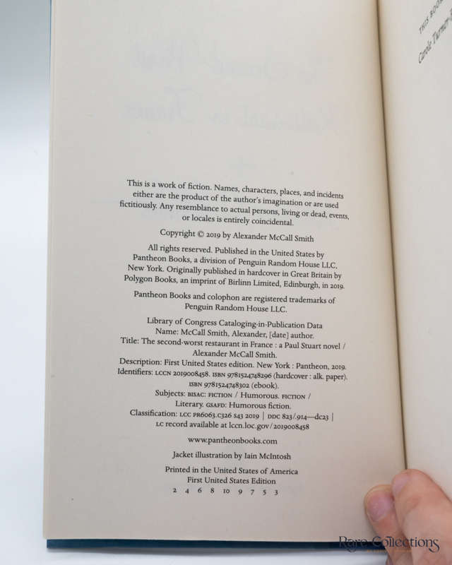 The Second-Worst Restaurant in France by Alexander McCall Smith - signed