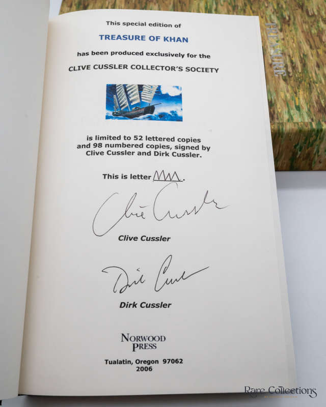 Treasure of Khan (#19 Dirk Pitt) by Clive Cussler and Dirk Cussler - Double-Signed Lettered