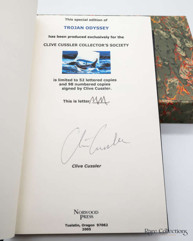 Trojan Odyssey (#17 Dirk Pitt) by Clive Cussler - Signed & Lettered