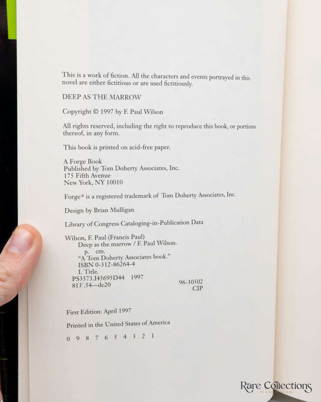 Deep As the Marrow by F. Paul Wilson - signed