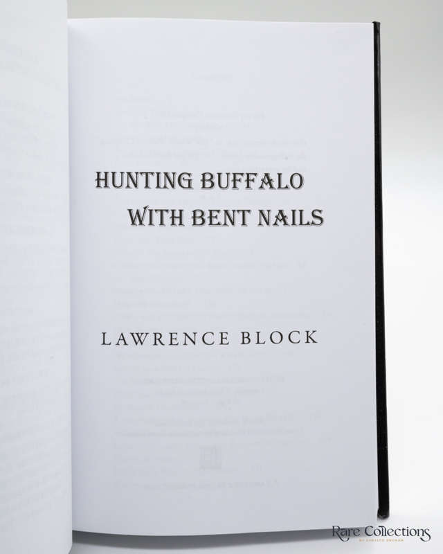 Hunting Buffalo with Bent Nails by Lawrence Block - Signed Copy