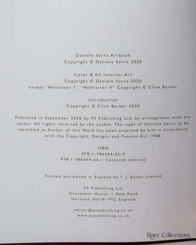 Daniele Serra Artbook by Serra, Daniele (Introduction by Clive Barker) - signed