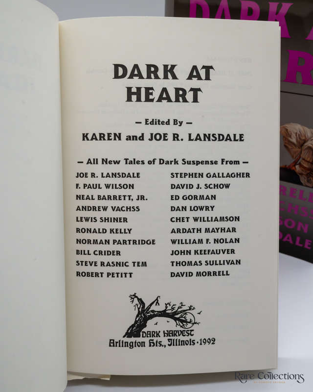 Dark At Heart (Signed by David Morrell, Joe R. Lansdale, Bill Crider and F. Paul Wilson)