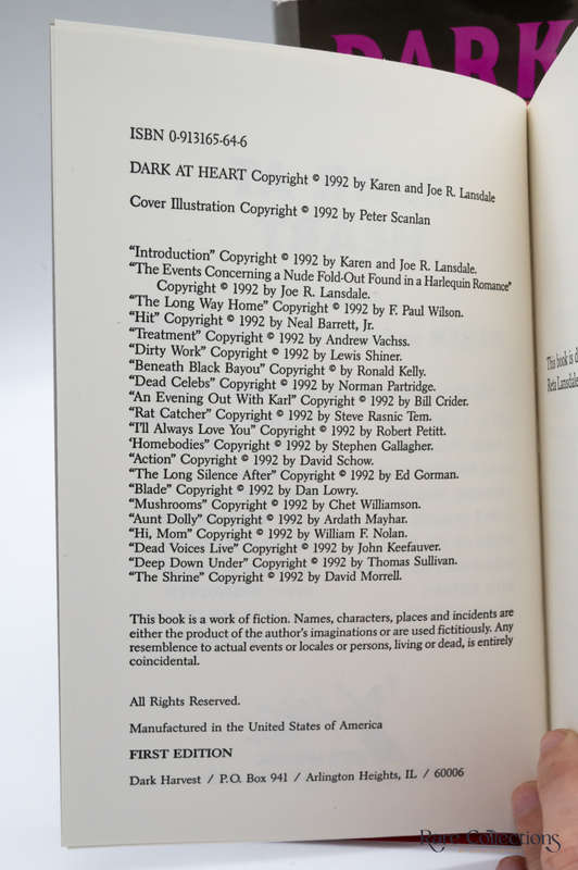 Dark At Heart (Signed by David Morrell, Joe R. Lansdale, Bill Crider and F. Paul Wilson)