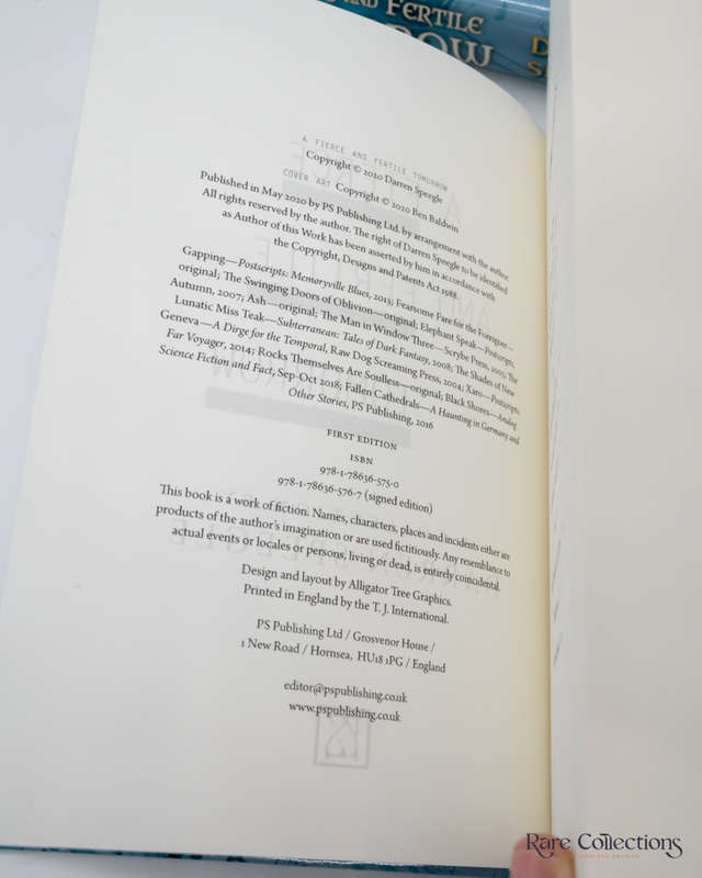 A Fierce and Fertile Tomorrow by Speegle, Darren - signed