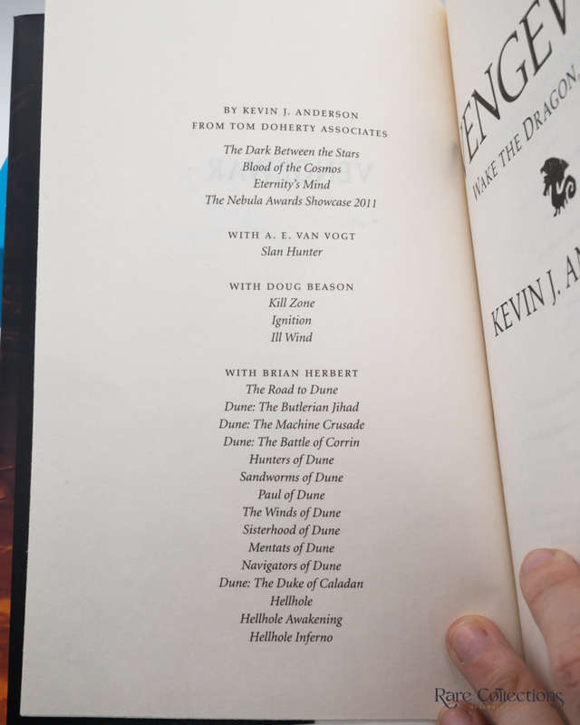 Spine of the Dragon, Vengewar & Gods and Dragons - Signed by Kevin J. Anderson
