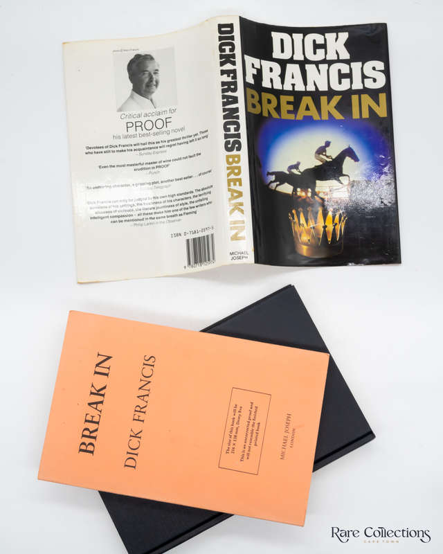 Break in - Signed Copy + Unsigned Uncorrected Proof by Dick Francis