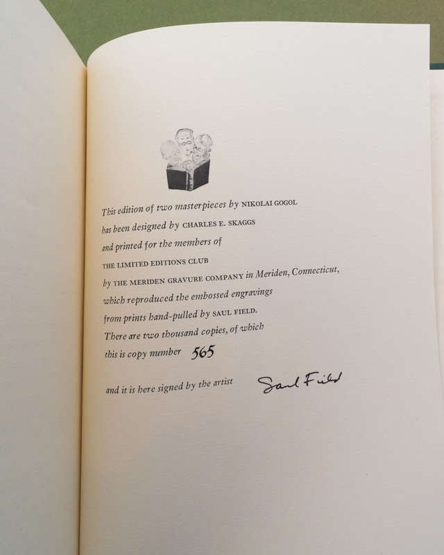 The Overcoat and the Government Inspector by Nikolai Gogol (Signed by the Illustrator Saul Fields)