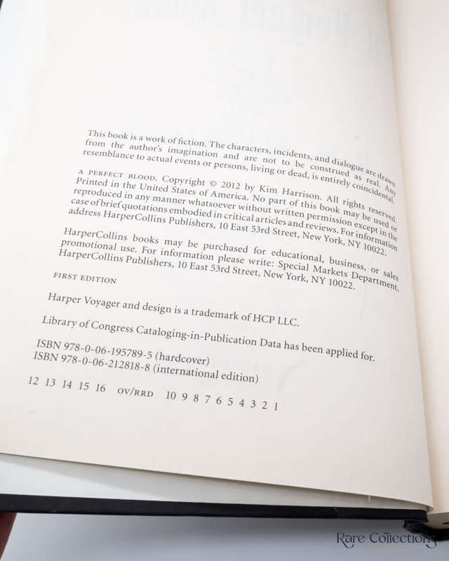 A Perfect Blood by Harrison, Kim (Signed Remainder Copy)