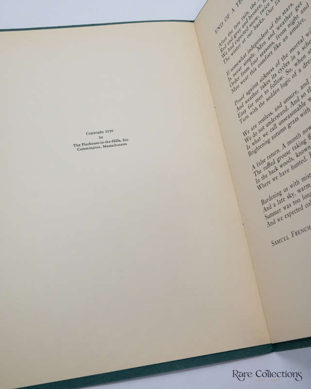 Five Cummington Poems by William Bronk, Samuel French More, Harry Duncan and Jane Ward