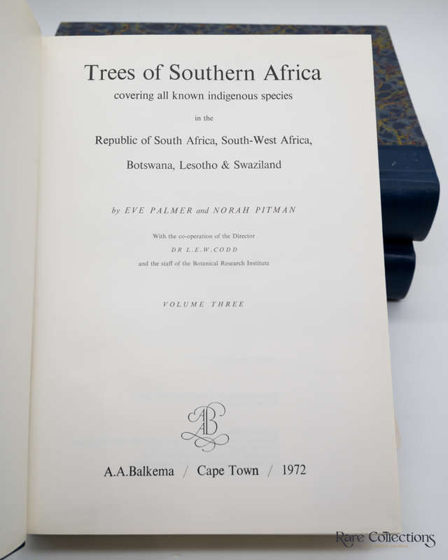 Trees of Southern Africa by Eve Palmer and Norah Pitman (Three Volume Deluxe Set)