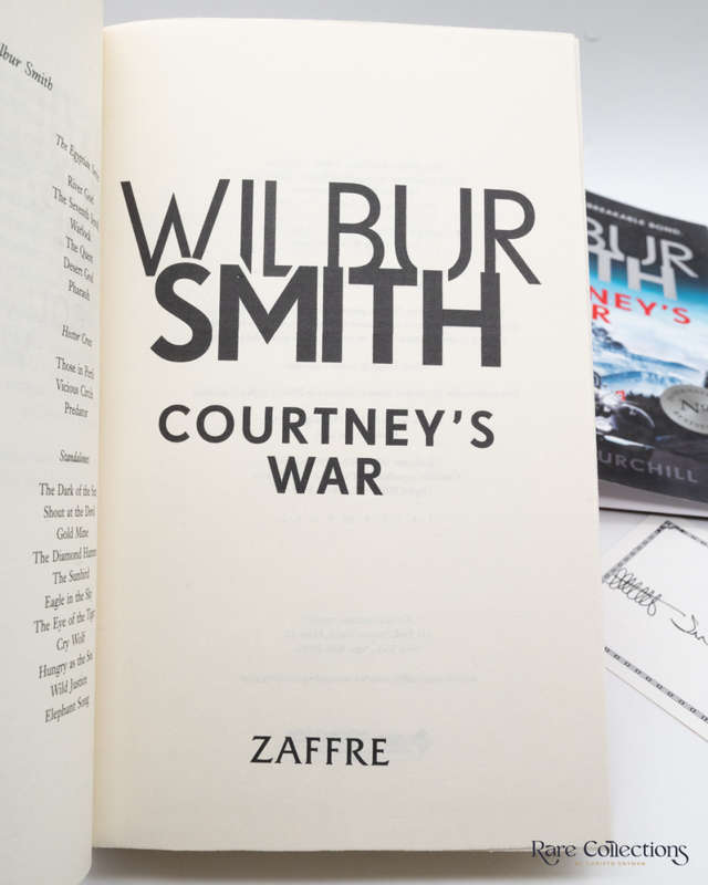 Courtney`s War by Wilbur Smith (Signed Bookplate)