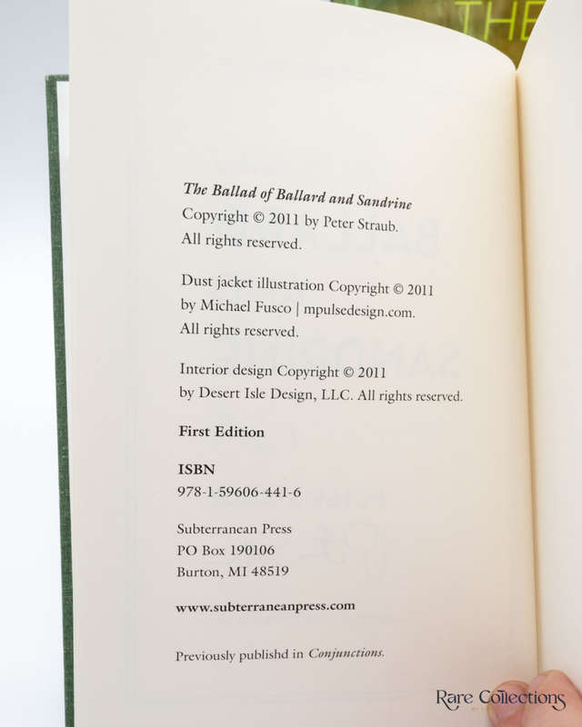 The Ballad of Ballard and Sandrine by Peter Straub (Signed Copy)