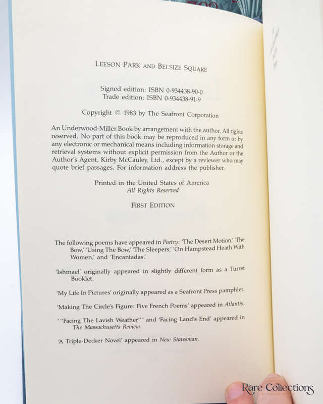 Leeson Park and Belsize Square: Poems 1970-1975 by Peter Straub (signed copy)