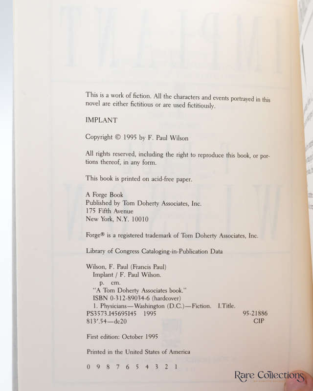 Implant by F. Paul Wilson (signed copy)