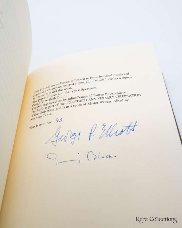 Reaching by George P. Elliott (Signed Numbered Edition)