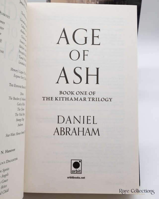 Age of Ash (#1 Kithamar Trilogy) by Daniel Abraham - signed copy