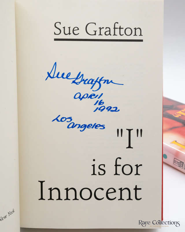 I is for Innocent by Sue Grafton (Signed and Dated)