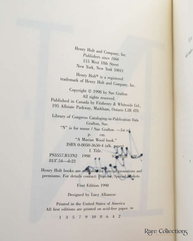 N is for Noose by Sue Grafton - signed copy