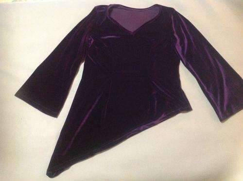 Purple Velvet Top Size L