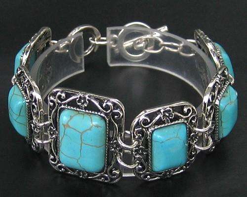 *EXQUISITE* -Tibetan Silver Turquoise Bracelet