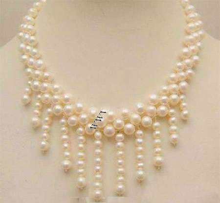 *R2399* ~WOW~ Genuine White Freshwater Pearl Necklace