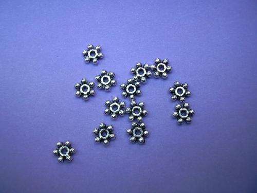 NICKEL DAISY SPACERS 7MM - 10pcs