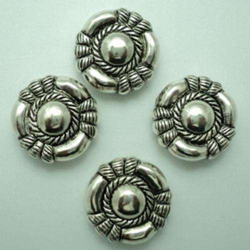 Large Antique Silver Disc Spacers