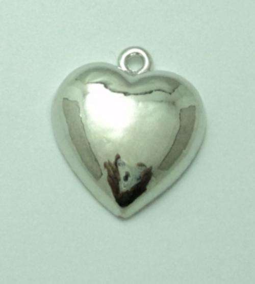 Silverplated Heart Pendant - 25mm