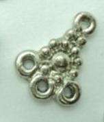 Silverplated 3-to-1 Connector (13mm) - 10pcs