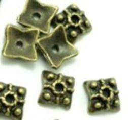Bronze STAR-SHAPED Beadcaps - 10mm