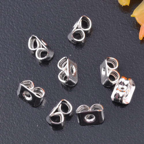 SILVERPLATED Earring Nuts - 5mm