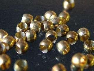 Bronze Crimp Beads (round) - 100pcs