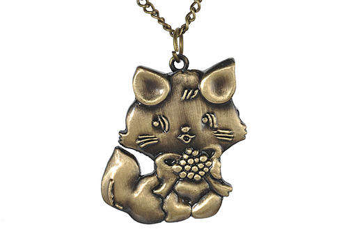 *VINTAGE* Cat Pendant Watch on Chain