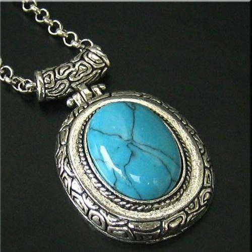 *R899* TIMELESS QUALITY - Tibetan Silver & Turquiose Necklace