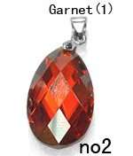 <<<GORGEOUS GARNET>>> Facetted Pear Drop Cubic Zirconia Pendant