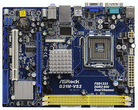 Asrock G31M-VS2 Motherboard, 775 Socket