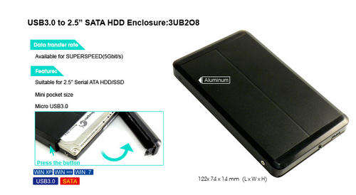 2.5" External Hard Drive Enclosure (USB3.0)