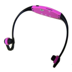 Sport MP3, Behind the Neck Earphones (Pink)