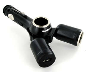 Car Cigarette Lighter Socket Splitter & USB Charger