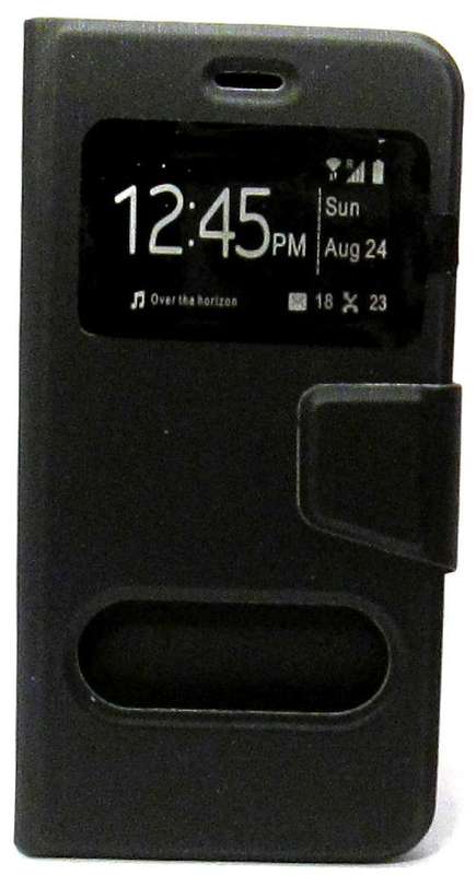 iPhone 6 Plus (5.5") Flip Case (Black)  + FREE Screenguard