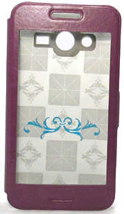 Samsung Galaxy Core 2 SM-G355H Clear Window Flip Case (Purple)