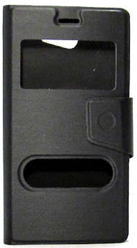 Sony Xperia M2 Aqua Flip Case (Black)