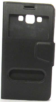 Samsung Galaxy A7 Flip Case (Black)  + FREE Screenguard
